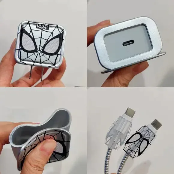 Spider Man Spider Gwen iPhone Charger Cable Protectors P80 - Picture 5 of 6